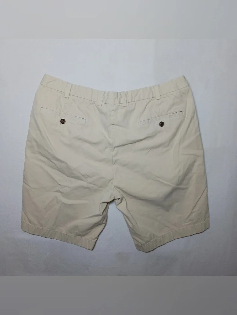 Brooks Brothers Mens Cotton Twill Bermuda Shorts Size 36 Ivory 9.5